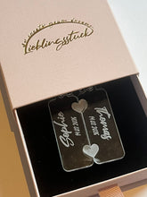 Valentinstag Paaranhänger Acryl Doppelherz