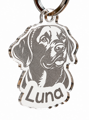 Personalisierter Hunde-Schlüsselanhänger aus Acryl