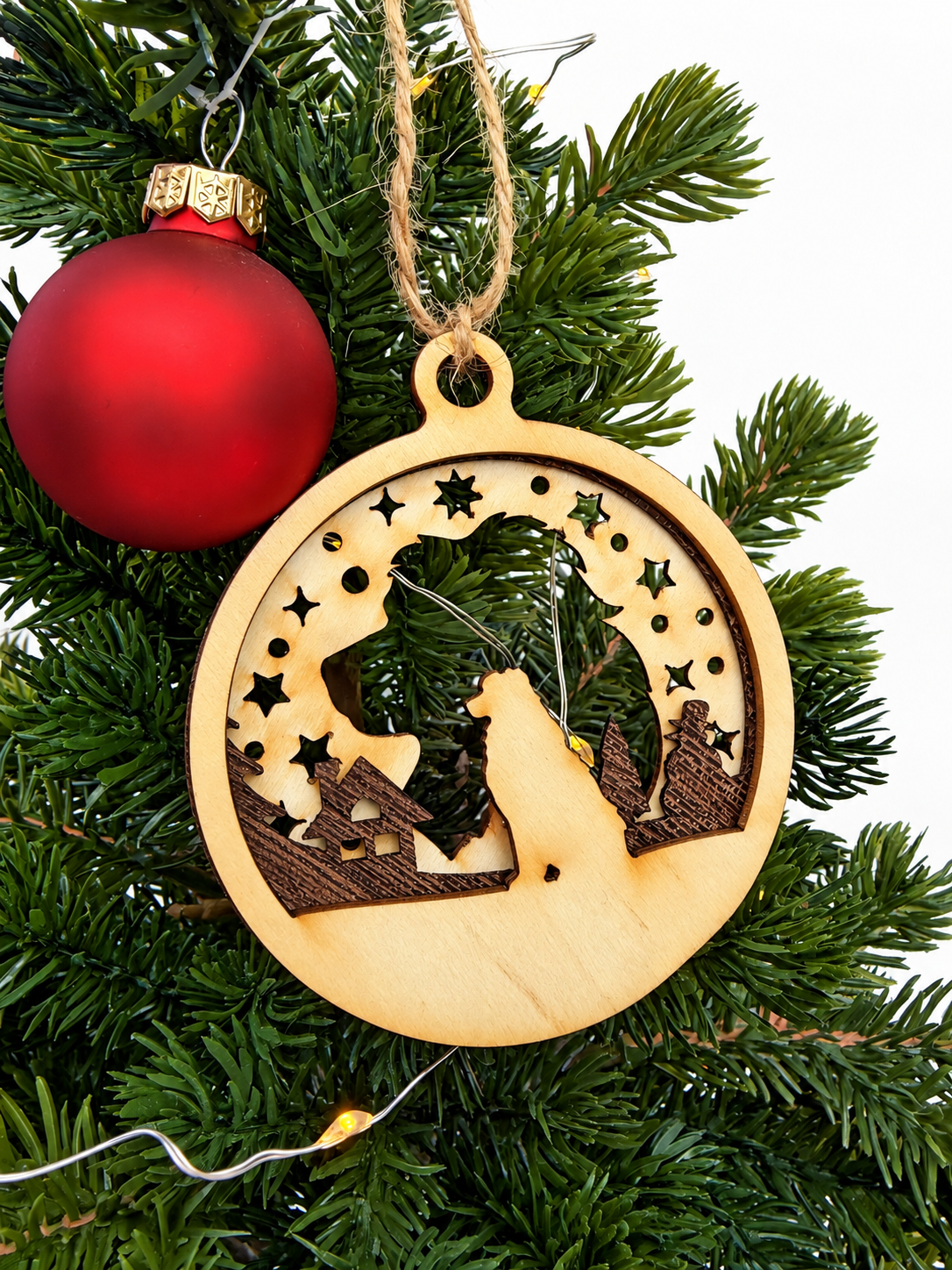 Personalisierte Hunde-Weihnachtskugel