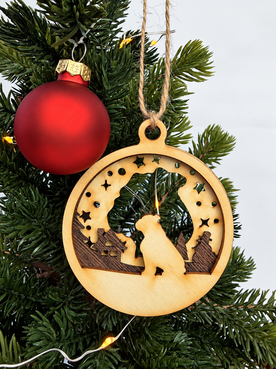 Personalisierte Hunde-Weihnachtskugel