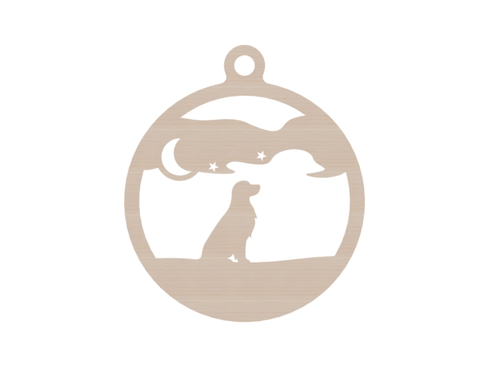 Personalisierte Gothmas Hunde-Weihnachtskugel Friedhof