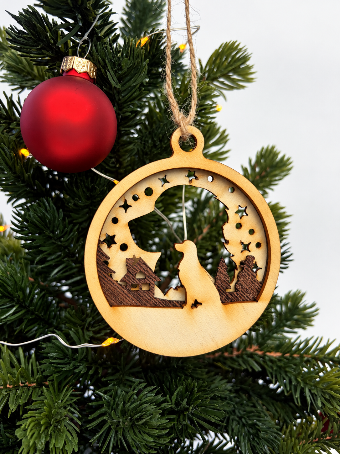 Personalisierte Hunde-Weihnachtskugel