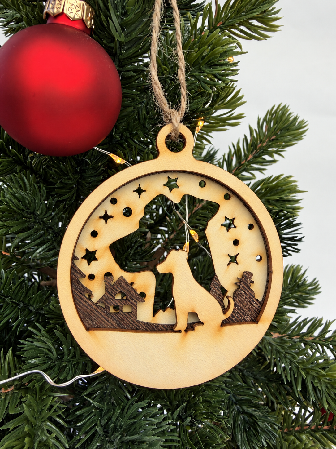 Personalisierte Hunde-Weihnachtskugel