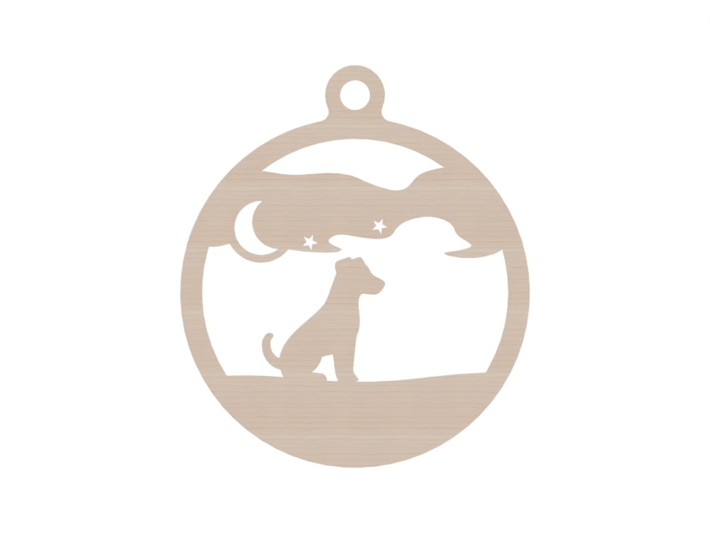 Personalisierte Gothmas Hunde-Weihnachtskugel Friedhof