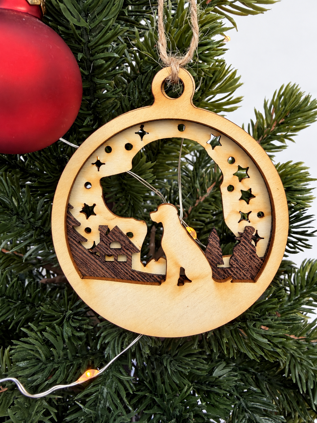 Personalisierte Hunde-Weihnachtskugel