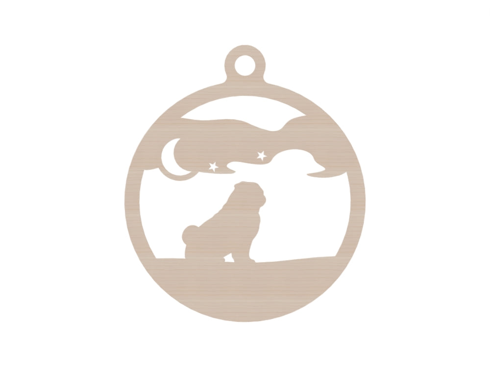 Personalisierte Gothmas Hunde-Weihnachtskugel Friedhof