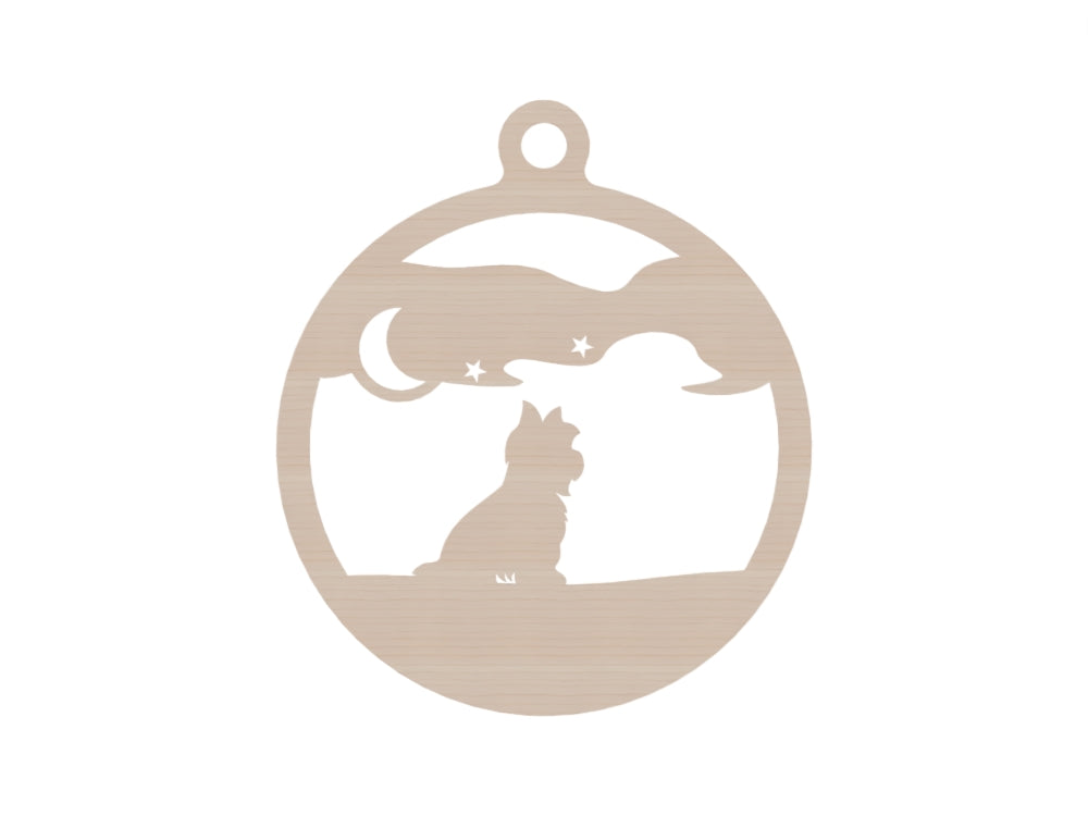 Personalisierte Gothmas Hunde-Weihnachtskugel Friedhof