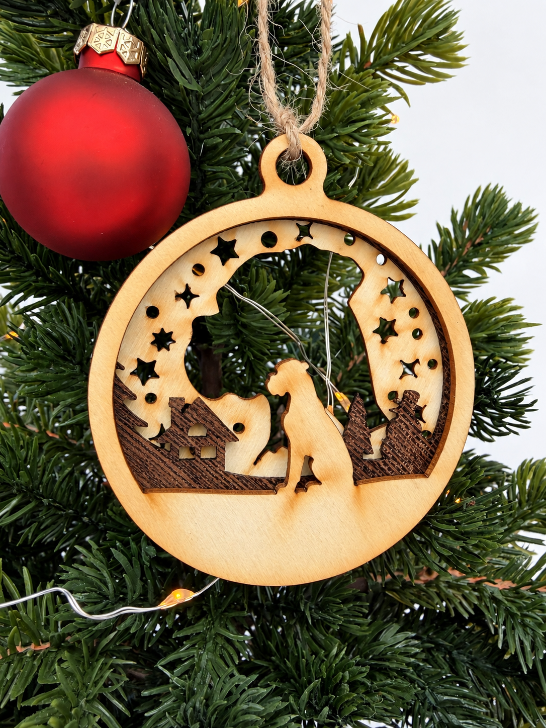 Personalisierte Hunde-Weihnachtskugel
