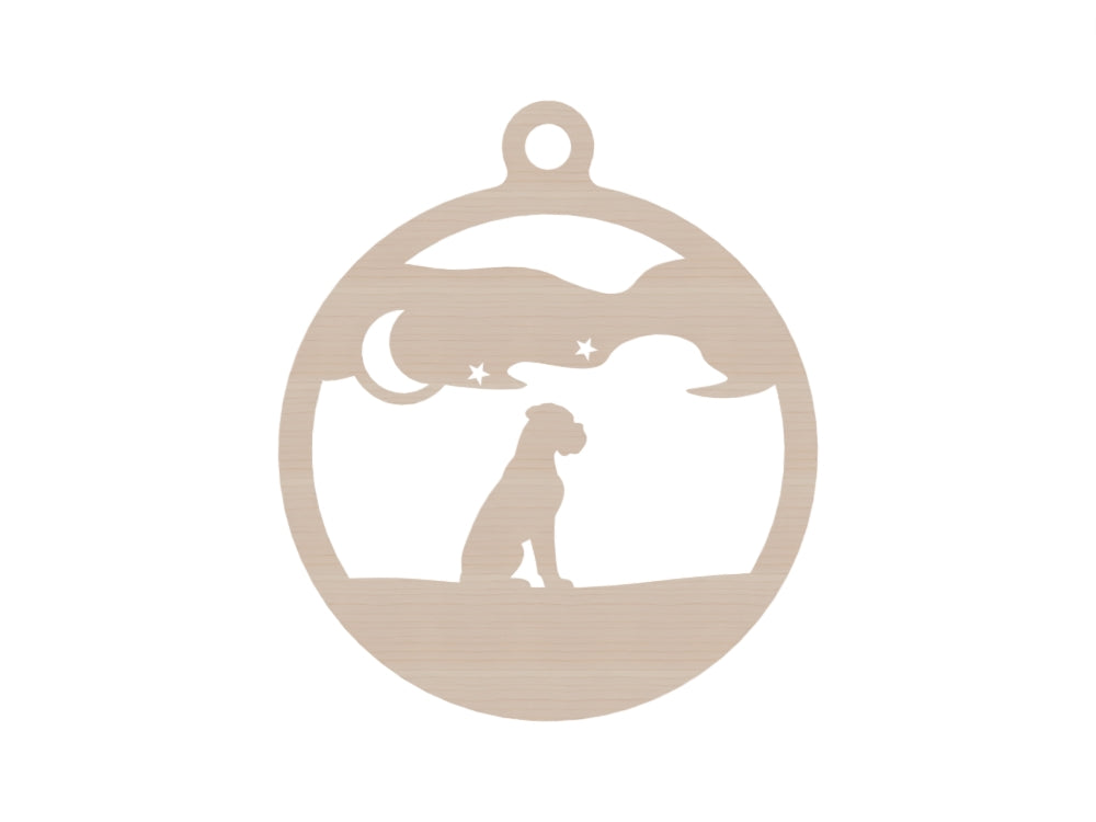 Personalisierte Gothmas Hunde-Weihnachtskugel Friedhof