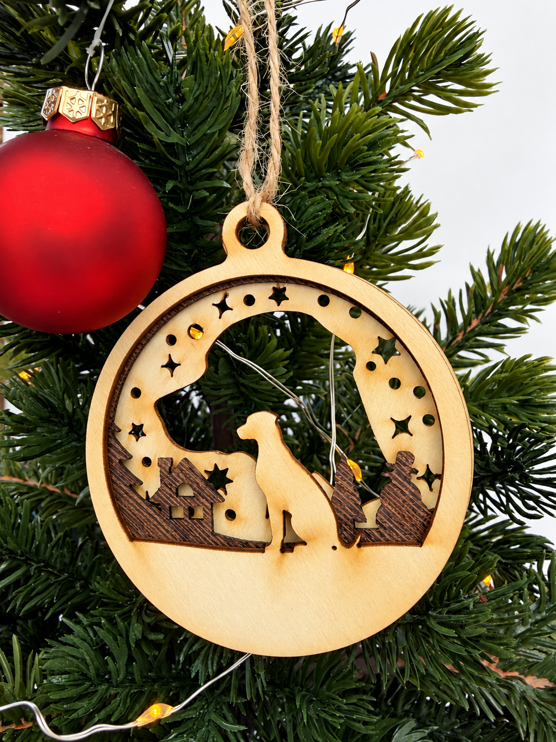 Personalisierte Hunde-Weihnachtskugel