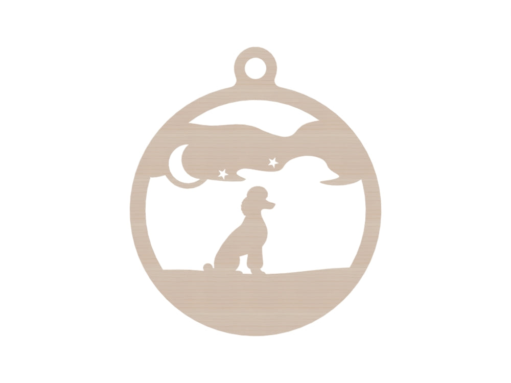 Personalisierte Gothmas Hunde-Weihnachtskugel Friedhof