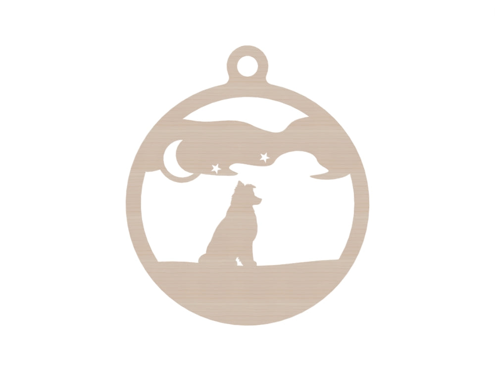 Personalisierte Gothmas Hunde-Weihnachtskugel Friedhof