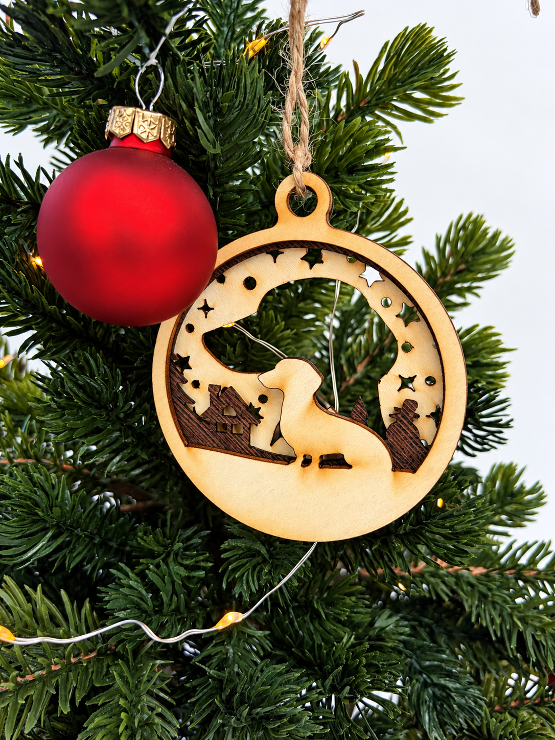 Personalisierte Hunde-Weihnachtskugel