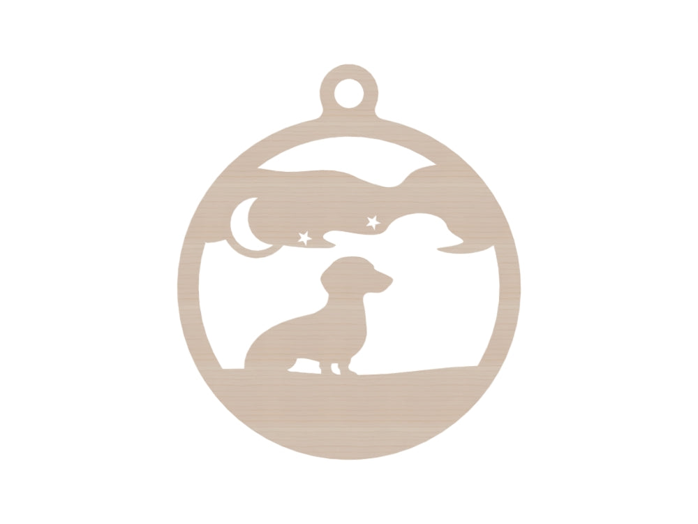 Personalisierte Gothmas Hunde-Weihnachtskugel Friedhof