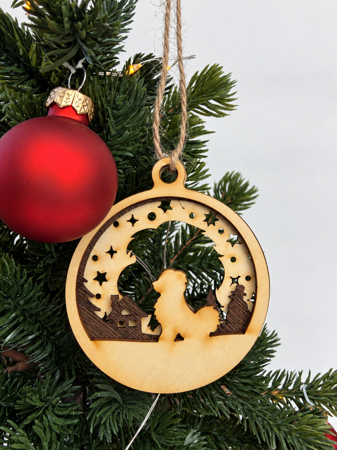 Personalisierte Hunde-Weihnachtskugel