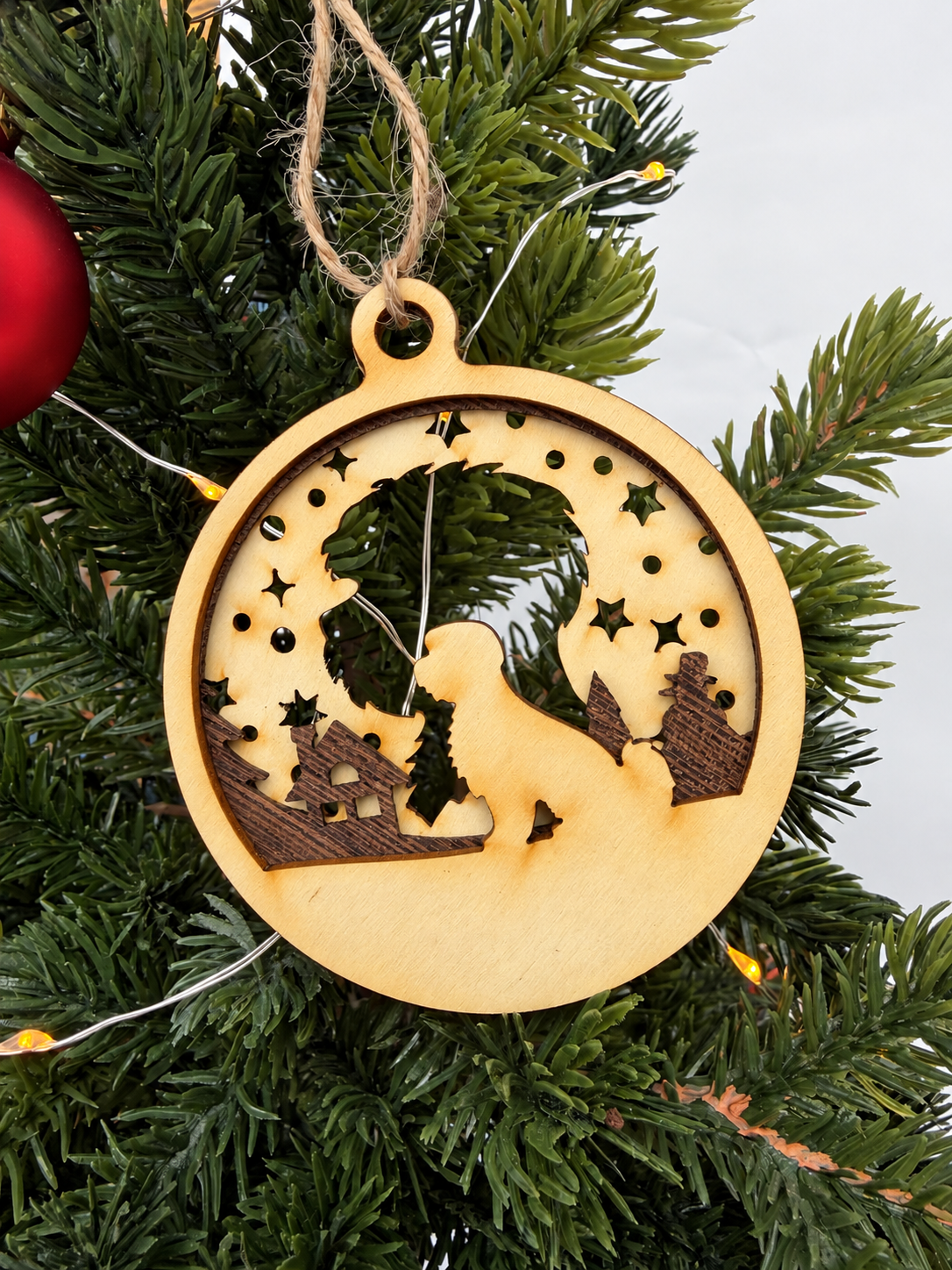 Personalisierte Hunde-Weihnachtskugel