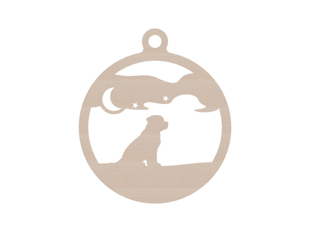 Personalisierte Gothmas Hunde-Weihnachtskugel Friedhof