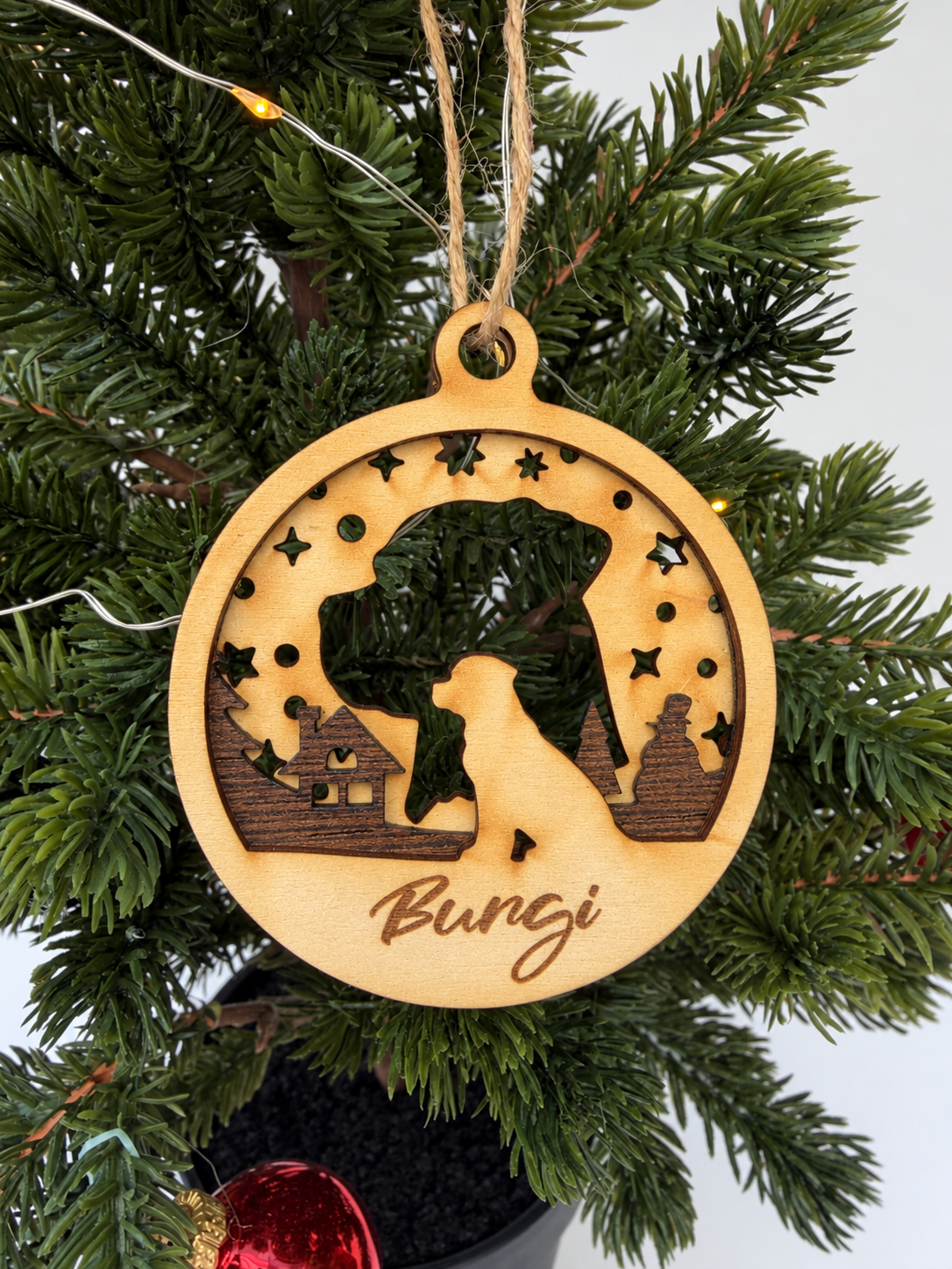 Personalisierte Hunde-Weihnachtskugel