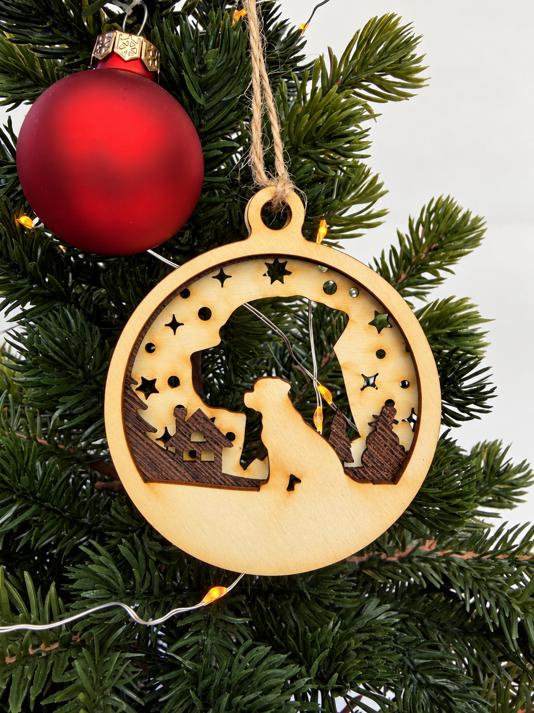 Personalisierte Hunde-Weihnachtskugel