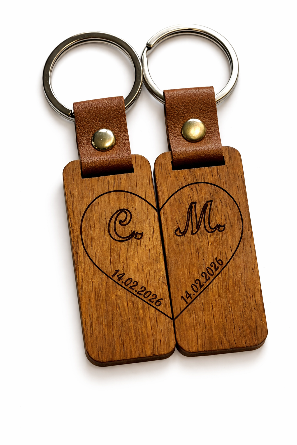 Valentinstag Paaranhänger Nussbaum