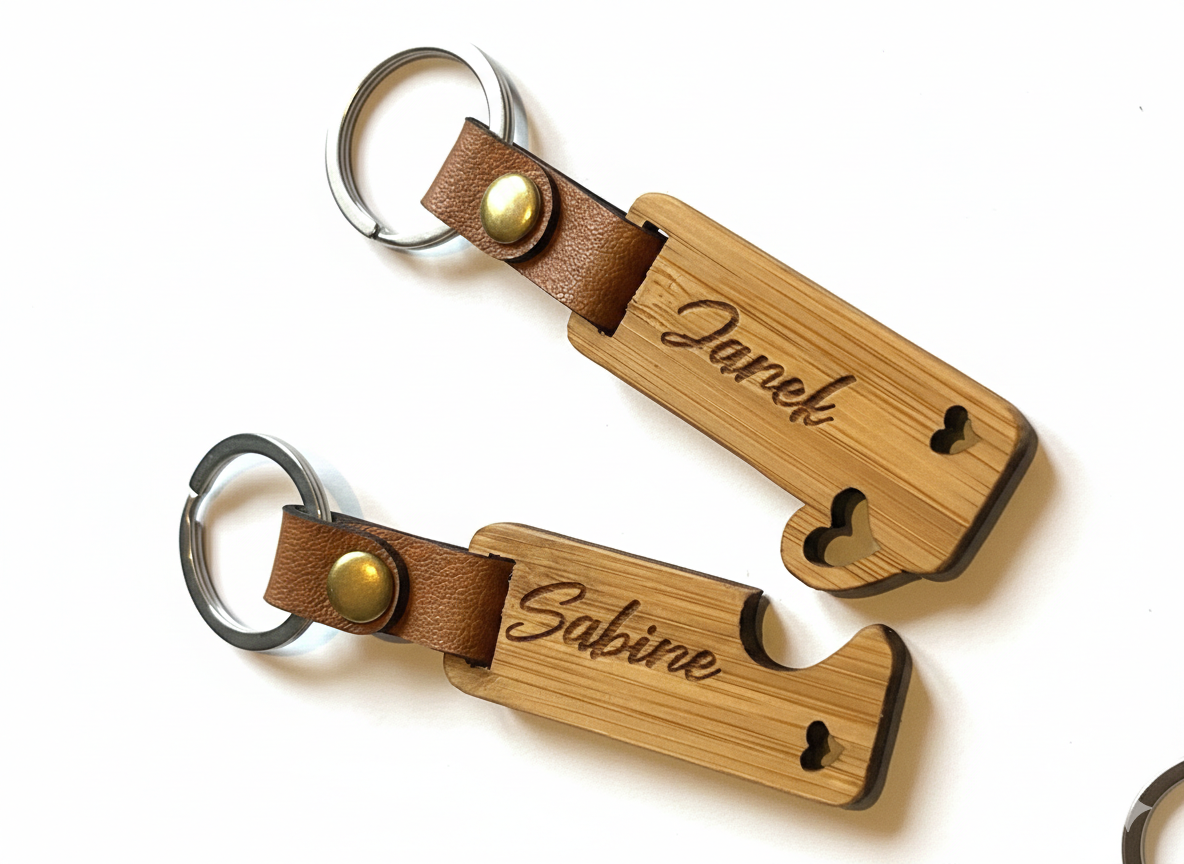 Valentinstag Paaranhänger Bambus