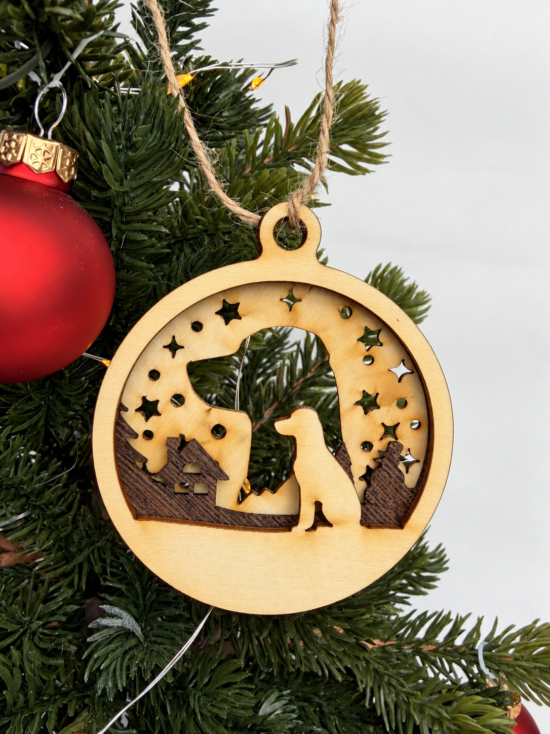 Personalisierte Hunde-Weihnachtskugel