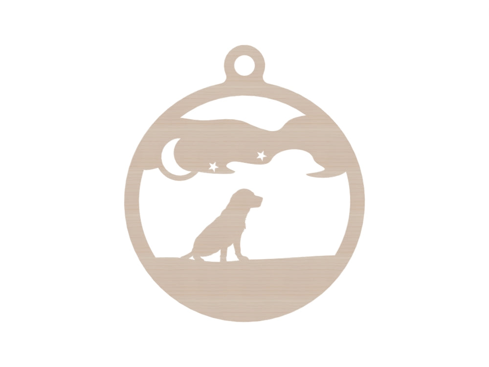 Personalisierte Gothmas Hunde-Weihnachtskugel Friedhof