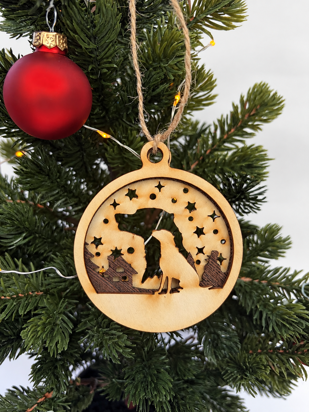 Personalisierte Hunde-Weihnachtskugel