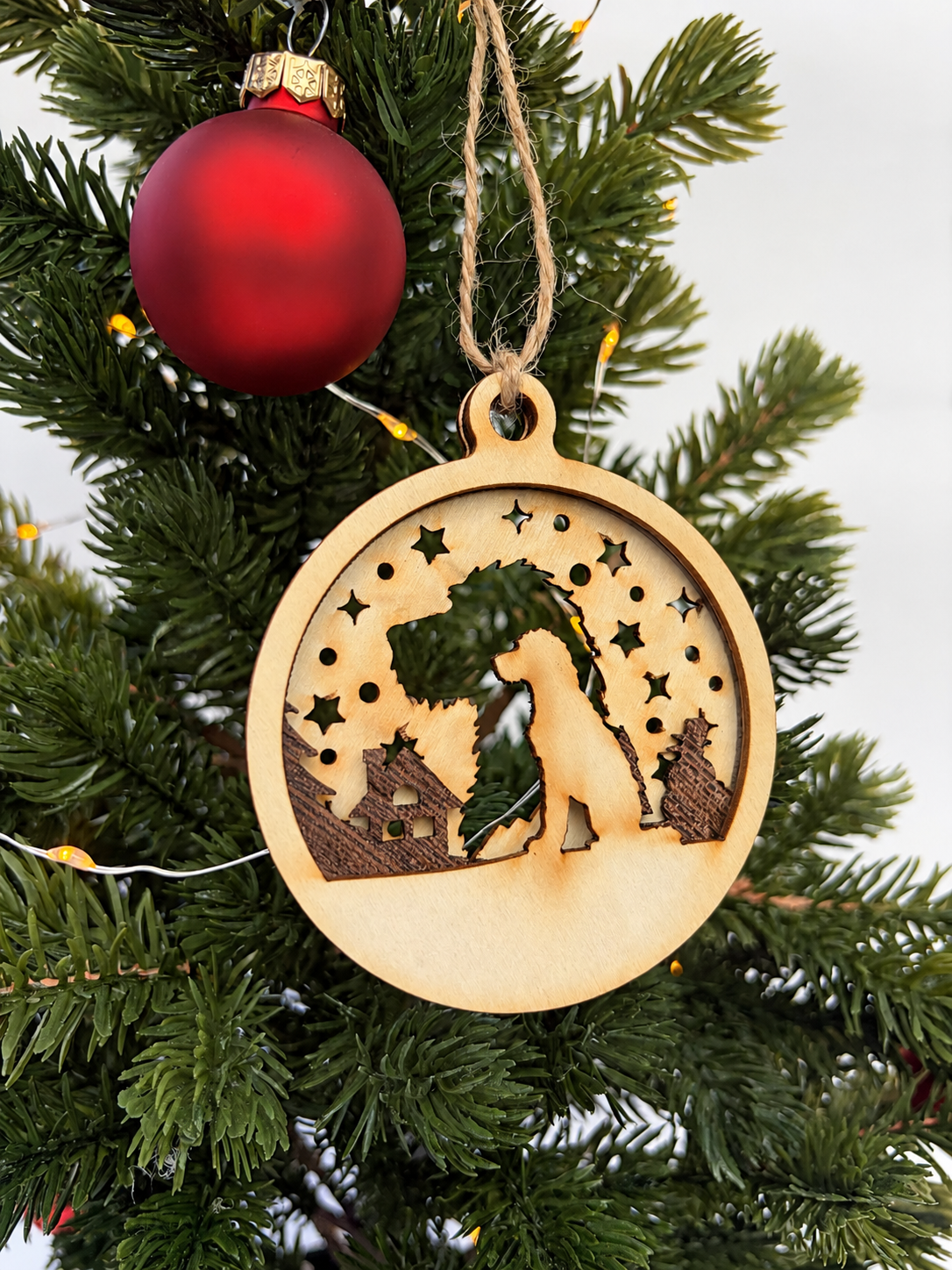 Personalisierte Hunde-Weihnachtskugel