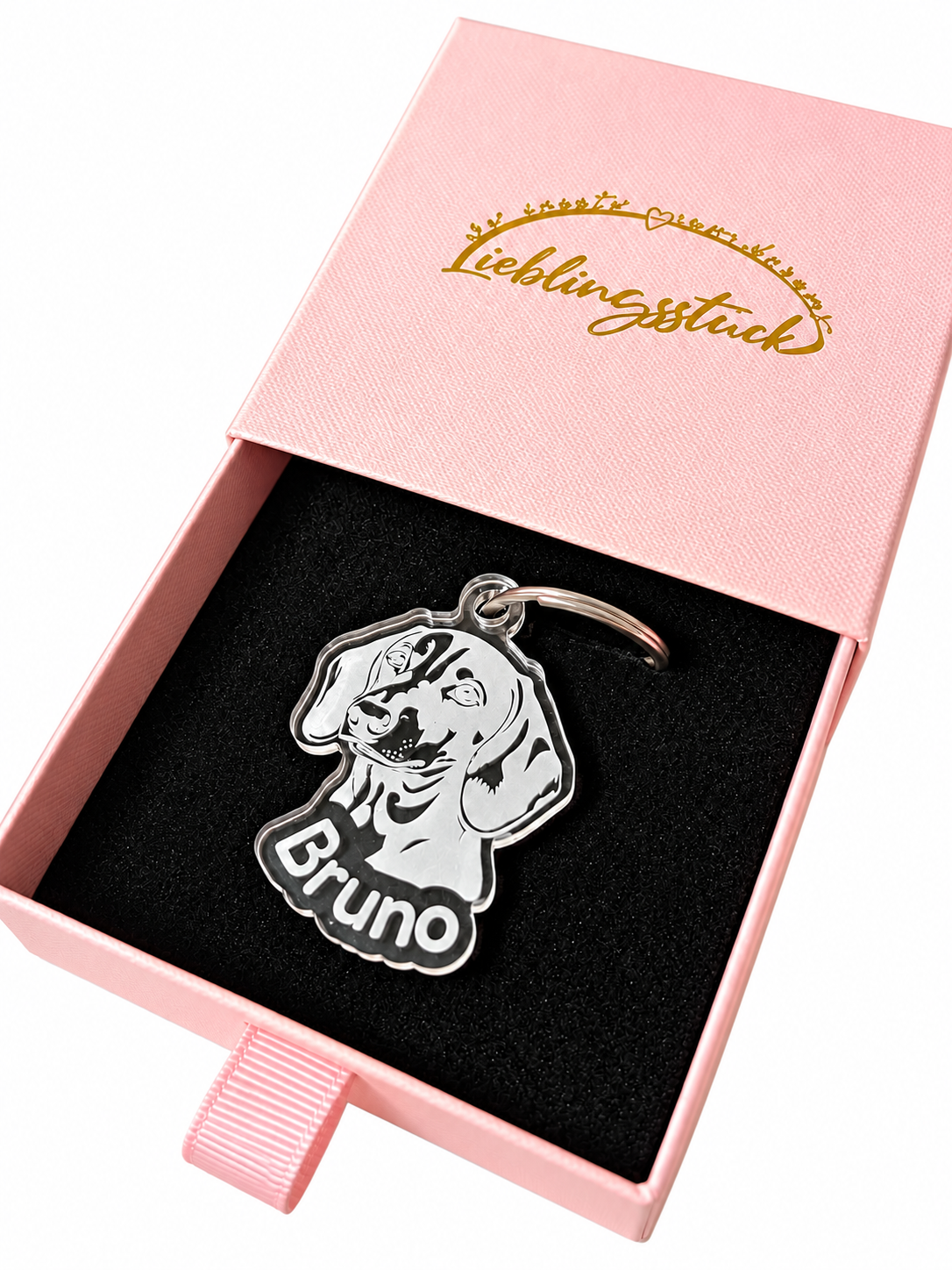 Personalisierter Hunde-Schlüsselanhänger aus Acryl