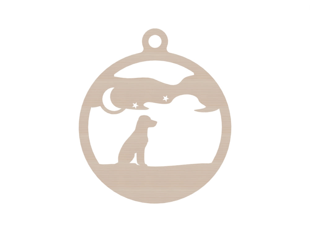 Personalisierte Gothmas Hunde-Weihnachtskugel Friedhof