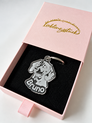 Personalisierter Hunde-Schlüsselanhänger aus Acryl